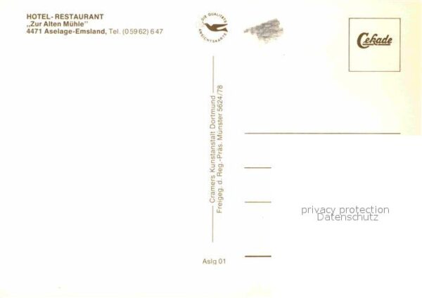 Aselage Hotel Restaurant Zur Alten Mühle Fliege – Bild 2
