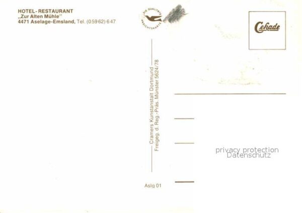 Aselage Hotel Restaurant Zur Alten Mühle Fliege – Bild 2