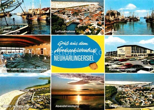 Neuharlingersiel Fischkutter Fliegeraufnahme Hafen Meerw