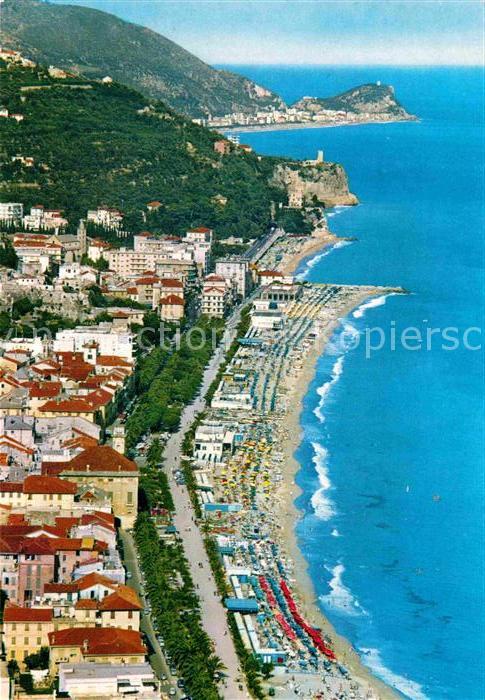 Finale Ligure Riviera delle Palme Fliegeraufnahme