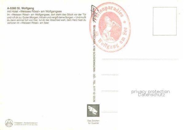 St Wolfgang Wolfgangsee Fliegeraufnahme mit Hotel Weisses Rössl – Bild 2