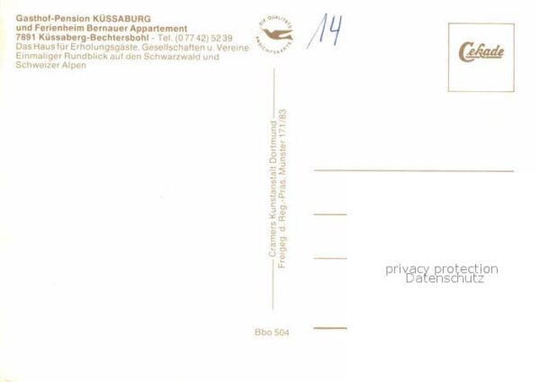 Bechtersbohl Gasthof Pension Küssaburg Ferienheim Be – Bild 2