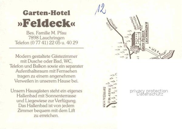 Lauchringen Gartenhotel Feldeck im Schwarzwald – Bild 2