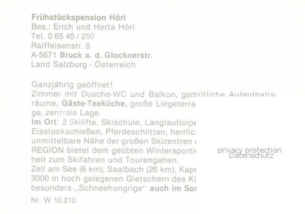 Bruck Grossglocknerstrasse Frühstückspension Hörl Winterpanorama A – Bild 2