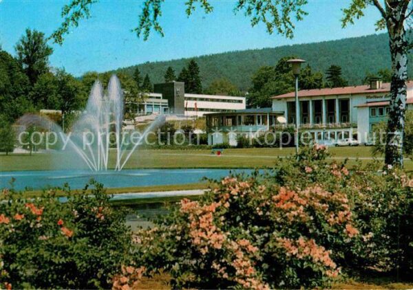 Bad Gandersheim Kurhaus mit Kurmittelhaus Springbrunnen