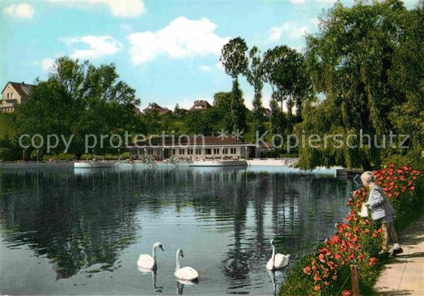 Gandersheim Bad Solbad Osterbergsee mit Blick auf Seete