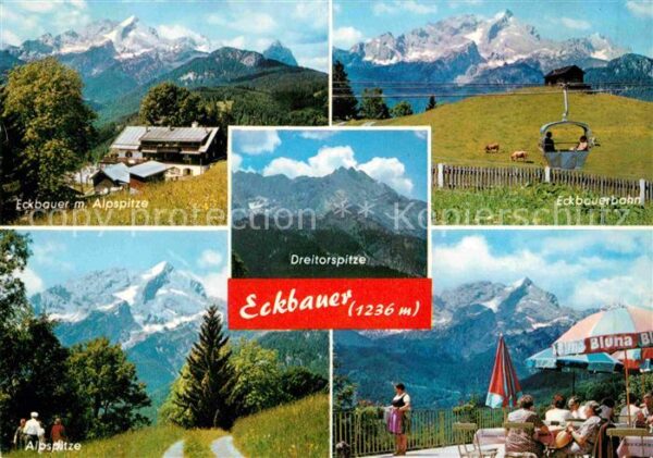 Garmisch-Partenkirchen Eckbauer mit Alpspitze Bergbahn Berggas