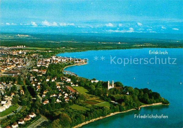 Friedrichshafen Bodensee mit Blick nach Eriskirch Fliegeraufnahm