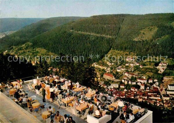 Wildbad Schwarzwald Panorama Blick vom Sommerberghotel Terr