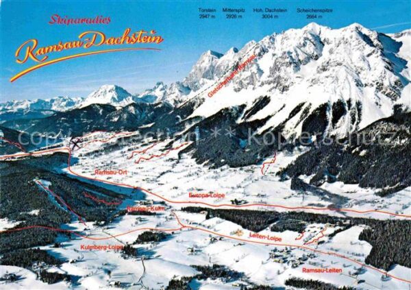 Ramsau Dachstein Steiermark Wintersportgebiet mit Dachsteingebirge