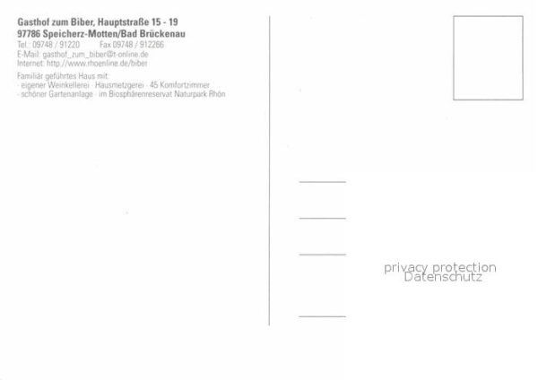 Speicherz Gasthof zum Biber Wappen Landschaftspan – Bild 2