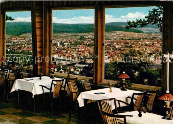 Hameln Weser Panorama Blick vom Klüt Restaurant Wint