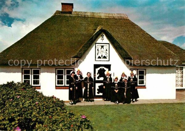 St Peter-Ording Fischerhaus mit Eiderstedter Trachtengr