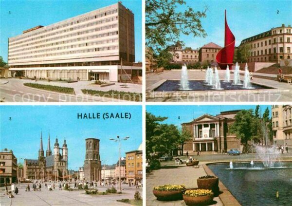 Halle Saale Interhotel Stadt Halle Hansering Fahnen