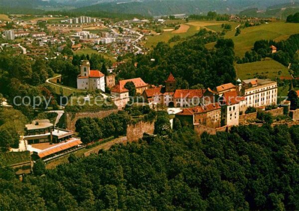 Passau Veste Oberhaus mit Stadtteil Grübweg Fl