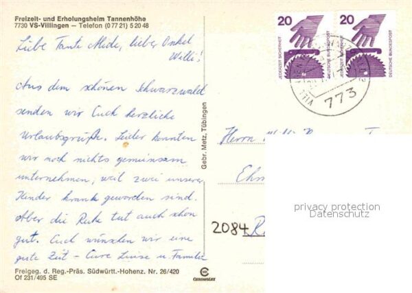 Villingen-Schwenningen Freizeitheim Erholungsheim Tannenhöhe S – Bild 2