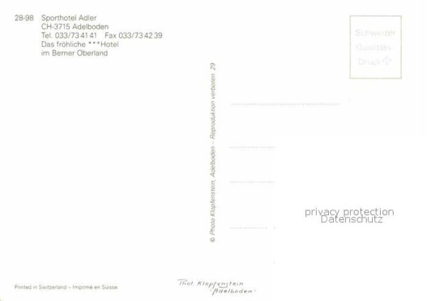 Adelboden Sporthotel Adler Berner Oberland – Bild 2