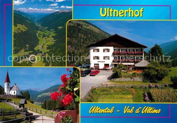 St Gertraud Ulten Pension Restaurant Ultnerhof Kirche Fli