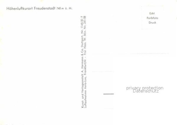Freudenstadt Höhenluftkurort im Schwarzwald Fliegera – Bild 2