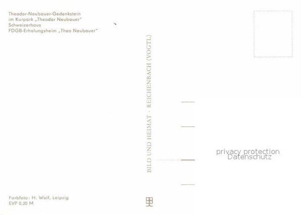 Tabarz Theodor Neubauer Gedenkstein Kurpark Sc – Bild 2