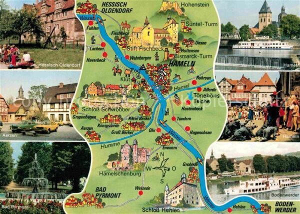 Hameln Weser Weserbergland zwischen Bodenwerder und