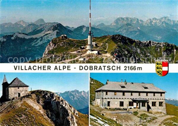 Villacher Alpe gegen die Karnischen Alpen Sendeturm Ki