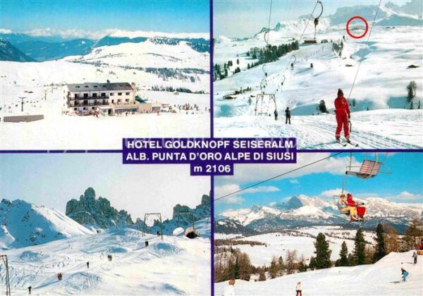 Seiser Alm Dolomiten Hotel Restaurant Goldknopf Punta d_Oro