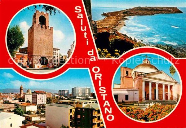 Oristano Teilansichten Panorama Küste