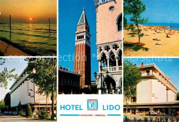 Cavallino Venezia Hotel Lido Strand Gebäude Sonnenunterga