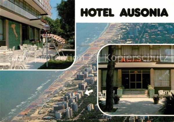 Milano Marittima Hotel Ausonia Strand Fliegeraufnahme