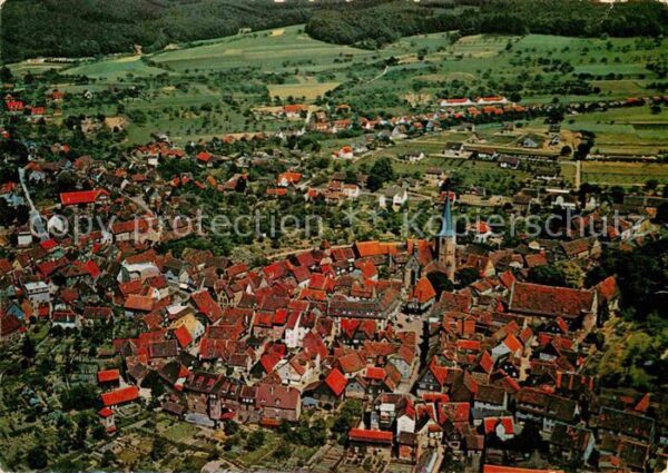 Michelstadt Stadtzentrum Fliegeraufnahme