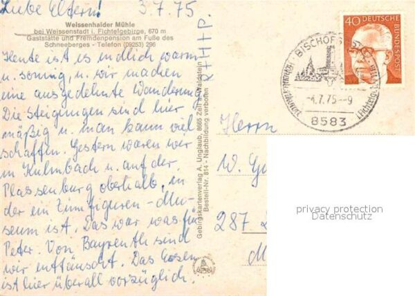 Weissenstadt Weissenhalder Mühle am Schneeberg Ficht – Bild 2