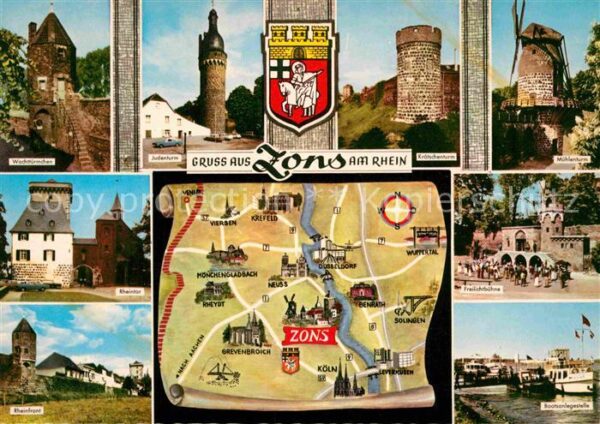 Zons und Umgebung Wachttürmchen Rheintor Tür