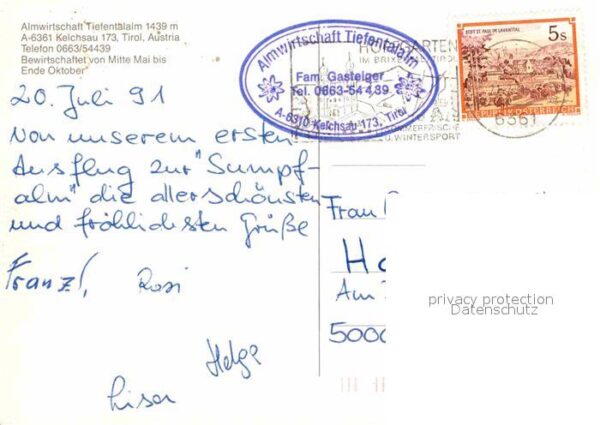 Kelchsau Almwirtschaft Tiefentalalm Alpen – Bild 2