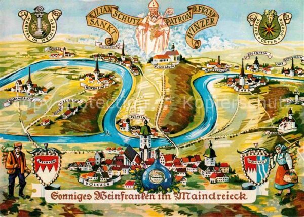 Volkach Sonniges Weinfranken im Maindreieck Lan