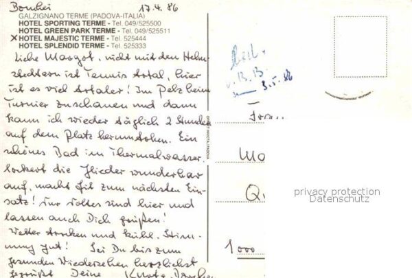 Galzignano Terme Hotel Sporting Terme Fliegeraufnahme – Bild 2