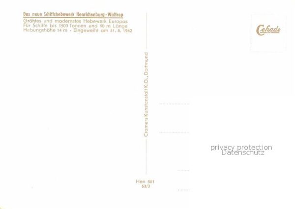 Henrichenburg Schiffshebewerk Grösstes und modernstes Hebewerk Europa – Bild 2