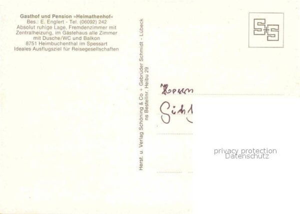Heimbuchenthal Gasthof Pension Heimathenhof im Spessar – Bild 2