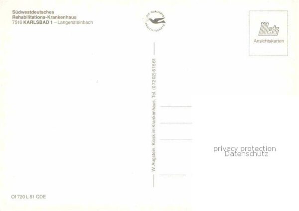 Langensteinbach Karlsbad Südwestdeutsches Rehabilitations Kranke – Bild 2