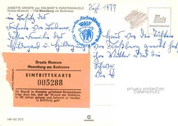 Meersburg Bodensee Annette Droste von Hölshofs Fürstenhäus – Bild 2
