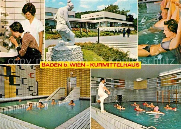 Baden Wien Kurmittelhaus Kuranwendungen Statue Kur