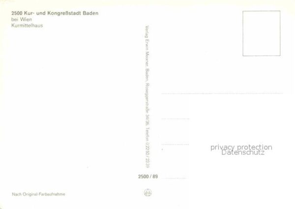 Baden Wien Kurmittelhaus Kuranwendungen Statue Kur – Bild 2