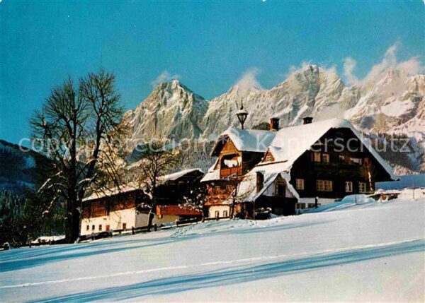 Ramsau Dachstein Steiermark Ramsauer Bauernhof Winterpanorama Dachs