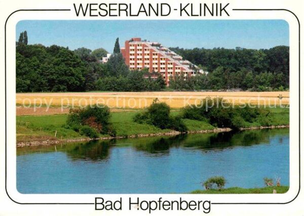 Bad Hopfenberg Weserland Klinik Uferpartie an der Wese
