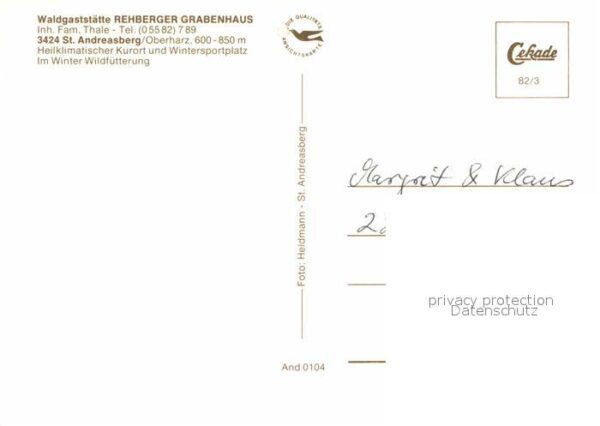St Andreasberg Harz Waldgaststätte Rehberger Grabenhaus im – Bild 2