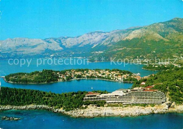 Dubrovnik Ragusa Hotel Croatia Berge Fliegeraufnahme