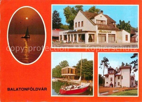 Balatonfoeldvar Restaurant Hotel Segelboot Sonnenunterg