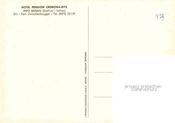Meran Merano Hotel Pension Cremona Ritz Garten – Bild 2