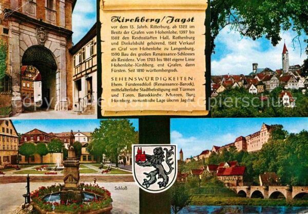 Kirchberg Jagst Teilansichten Torbogen Schloss Brunnen
