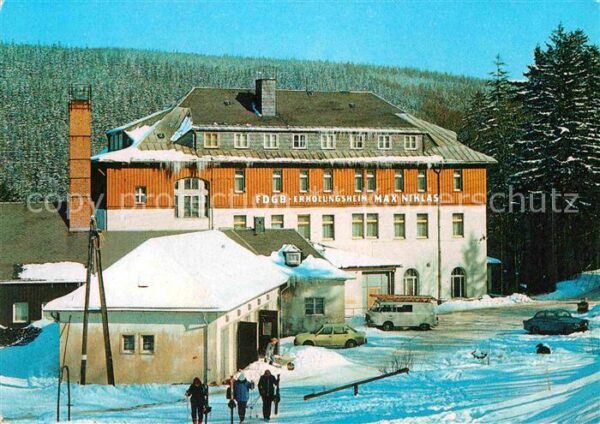 Baerenfels Erzgebirge FDGB Erholungsheim Max Niklas im Winter